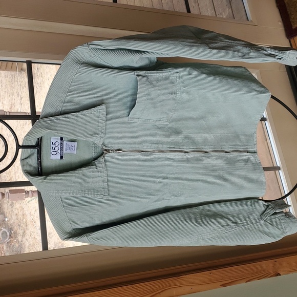 955 Originals Vintage Mint Green Corduroy Full Zip Sz. S (Fits Larger) Jacket - Picture 2 of 9